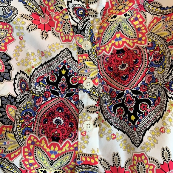 DANA BUCHMAN Sleeveless Blouse Multi Color Size Medium EUC - Picture 7 of 7